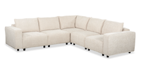  Sofa sectionnel modulaire Infinity 5 pièces en tissu de chenille - taupe