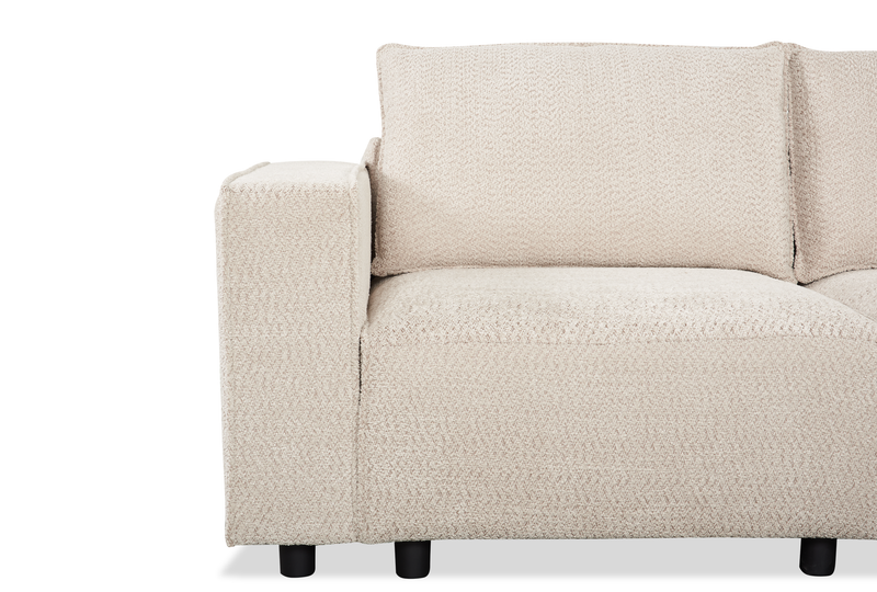 Sofa sectionnel modulaire Infinity 5 pièces en tissu de chenille - taupe