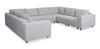 Sofa sectionnel modulaire Infinity 8 pièces en tissu de chenille - gris clair