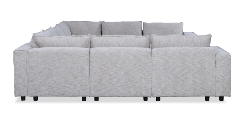 Sofa sectionnel modulaire Infinity 8 pièces en tissu de chenille - gris clair