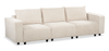 Sofa sectionnel modulaire Infinity 3 pièces en tissu de chenille - taupe 