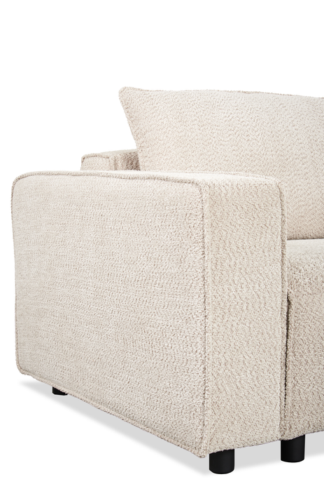 Sofa sectionnel modulaire Infinity 3 pièces en tissu de chenille - taupe 