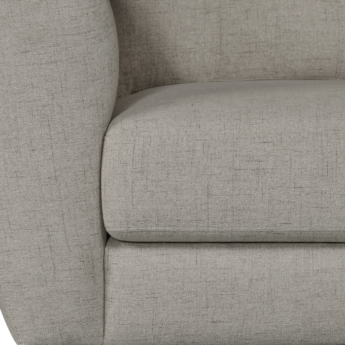 Causeuse Iverly de 61 po en tissu d’apparence lin avec coussins de dossier amovibles - sable