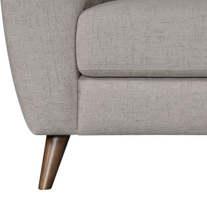 Causeuse Iverly de 61 po en tissu d’apparence lin avec coussins de dossier amovibles - sable