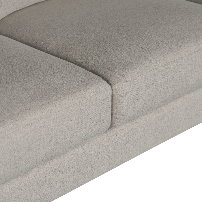 Causeuse Iverly de 61 po en tissu d’apparence lin avec coussins de dossier amovibles - sable
