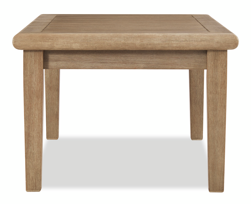 Table à café Juno pour la terrasse à l’extérieur - eucalyptus, résistante aux intempéries et aux rayons UV - naturelle