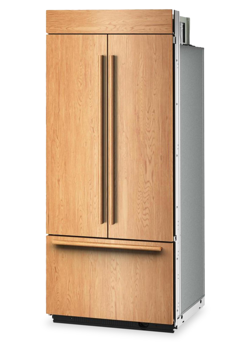 Réfrigérateur encastré KitchenAid de 20,8 pi3 et de 36 po à portes françaises à congélateur inférieur - panneau personnalisable - KBFN536TPA