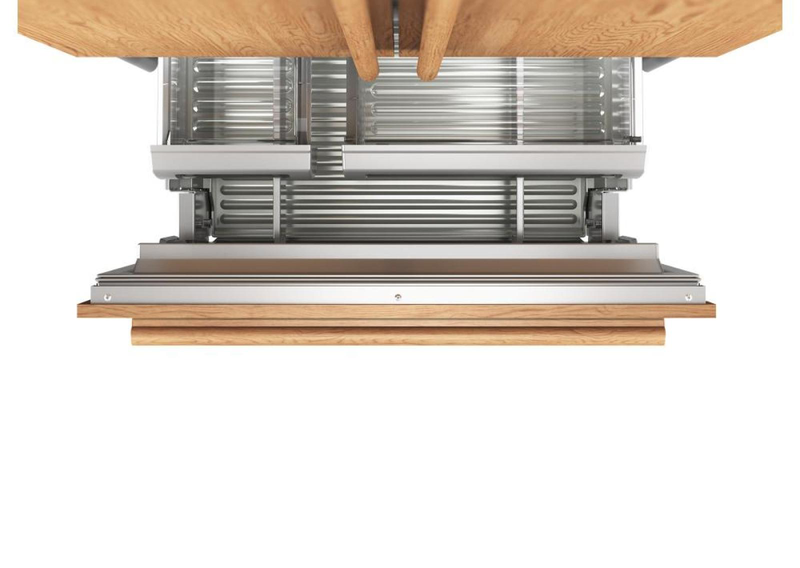 Réfrigérateur encastré KitchenAid de 20,8 pi3 et de 36 po à portes françaises à congélateur inférieur - panneau personnalisable - KBFN536TPA