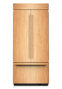 Réfrigérateur encastré KitchenAid de 20,8 pi3 et de 36 po à portes françaises à congélateur inférieur - panneau personnalisable - KBFN536TPA