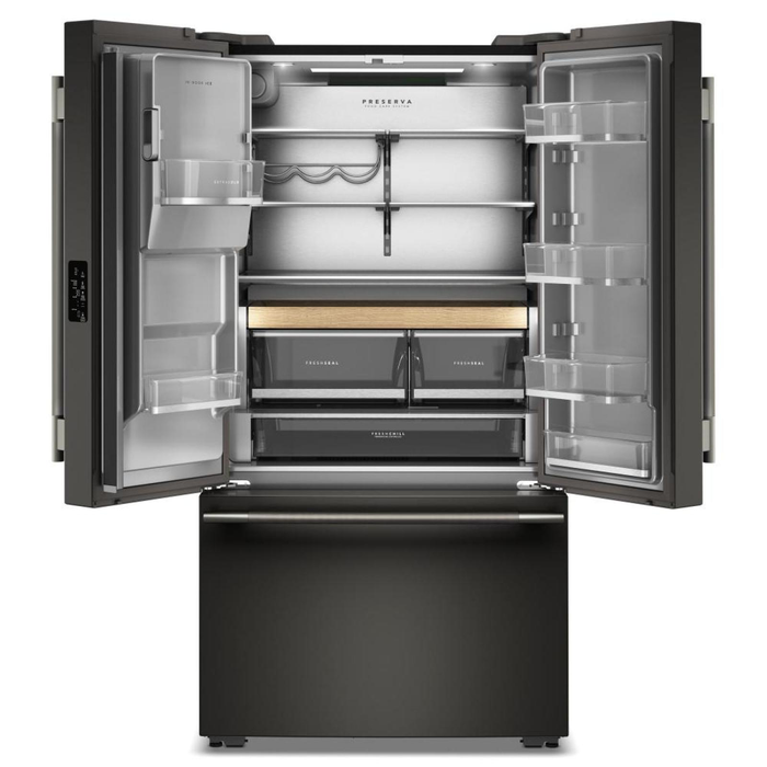 Réfrigérateur KitchenAid de 23,1 pi³ et de 35,6 po à profondeur de comptoir à portes françaises - minerai noir - KRFC536SBE