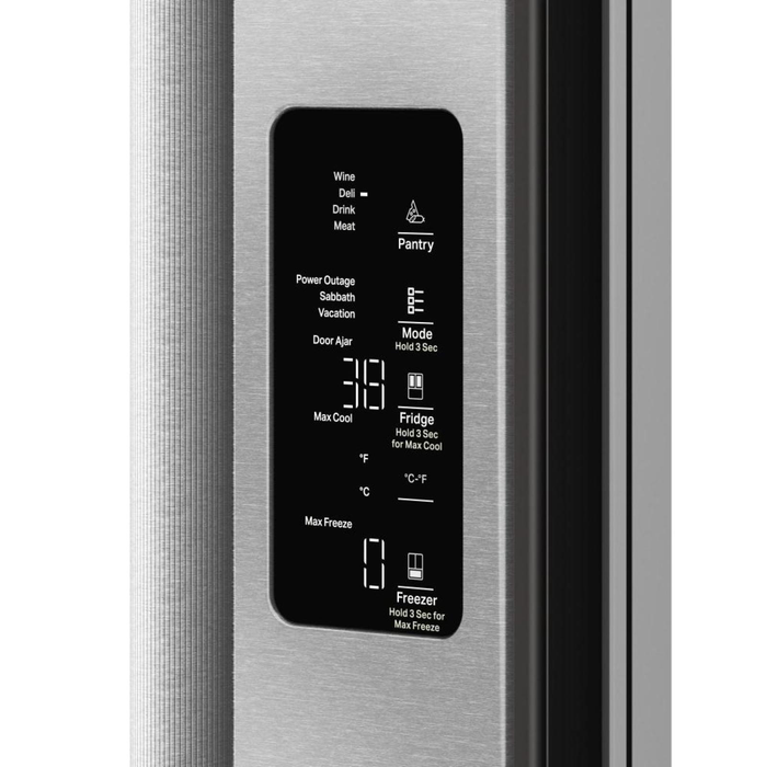 Réfrigérateur KitchenAid de 23,1 pi³ et de 35,6 po à profondeur de comptoir à portes françaises - acier inoxydable - KRFC536SPS