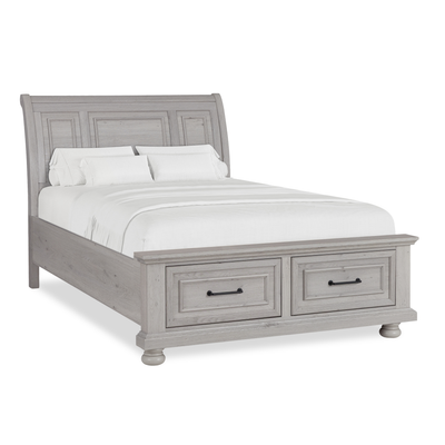 Kylie 6pc Bedroom Set with Storage Bed, Dresser, Mirror & Nightstand, Sand - Full Size | Ensemble de chambre à coucher Kylie 6 pièces sable avec lit de rangement, commode, miroir et table de nuit - format lit double