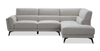 Kyrie 2-Piece Right-Facing Linen-Look Fabric Sectional - Taupe | Sofa sectionnel de droite Kyrie 2 pièces de po en tissu d'apparence lin - taupe