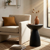 Lake 18.9" Modern End Table – Matte Black | Table de bout moderne Lake de 18,9 po - noir mat