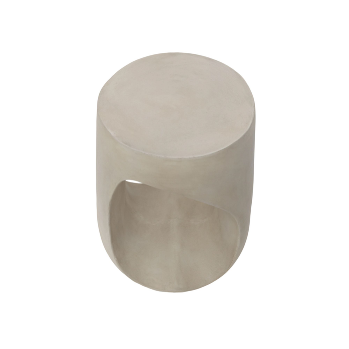 Table de bout moderne Lana de 17,9 po - crème