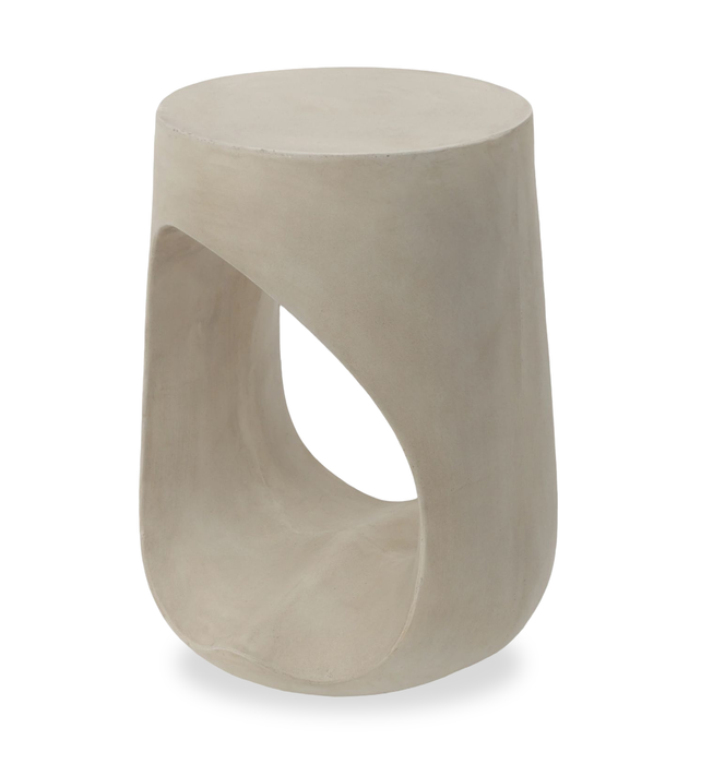 Table de bout moderne Lana de 17,9 po - crème