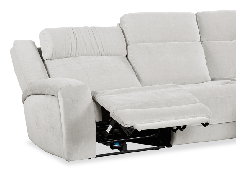Sofa sectionnel de droite à inclinaison électrique Legacy de Shaquille O’Neal Home 3 pièces avec confort Shaq-o-pedic - gris 