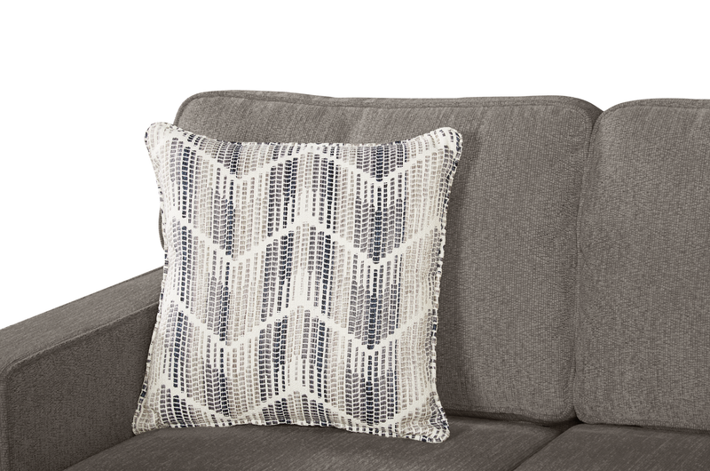 Sofa sectionnel réversible Lennox fabriqué au Canada en tissu de chenille avec coussins réversibles - gris
