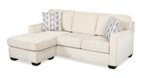 Sofa sectionnel réversible Lennox fabriqué au Canada en tissu de chenille avec coussins réversibles - taupe