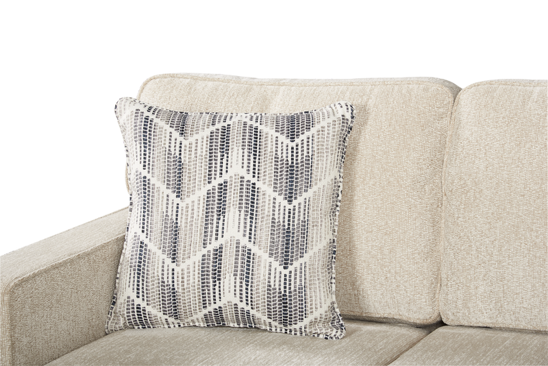 Sofa sectionnel réversible Lennox fabriqué au Canada en tissu de chenille avec coussins réversibles - taupe