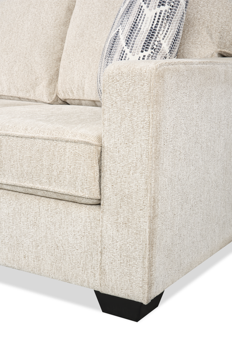Sofa sectionnel réversible Lennox fabriqué au Canada en tissu de chenille avec coussins réversibles - taupe