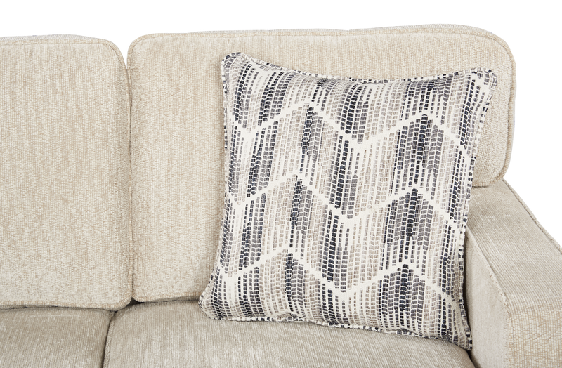Sofa sectionnel réversible Lennox fabriqué au Canada en tissu de chenille avec coussins réversibles - taupe