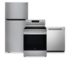 Ensemble de 3 électroménagers LG pour la cuisine - argenté platine et acier inoxydable