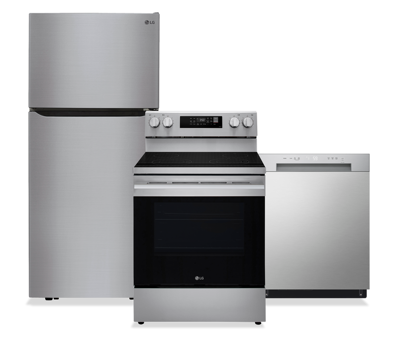 Ensemble de 3 électroménagers LG pour la cuisine - argenté platine et acier inoxydable