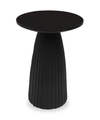 Table de bout moderne Lila de 17,5 po - noir mat