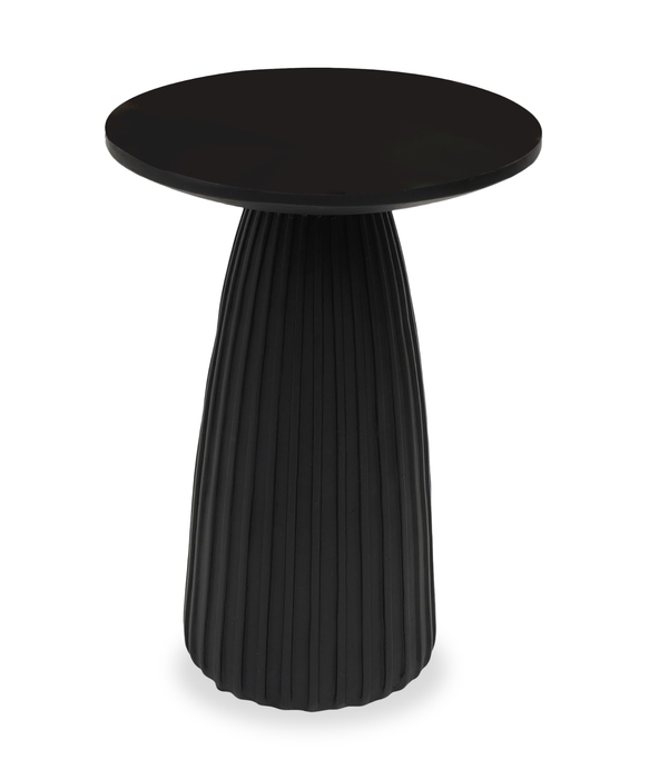 Table de bout moderne Lila de 17,5 po - noir mat