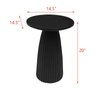 Lila 17.5" Modern End Table – Matte Black | Table de bout moderne Lila de 17,5 po - noir mat