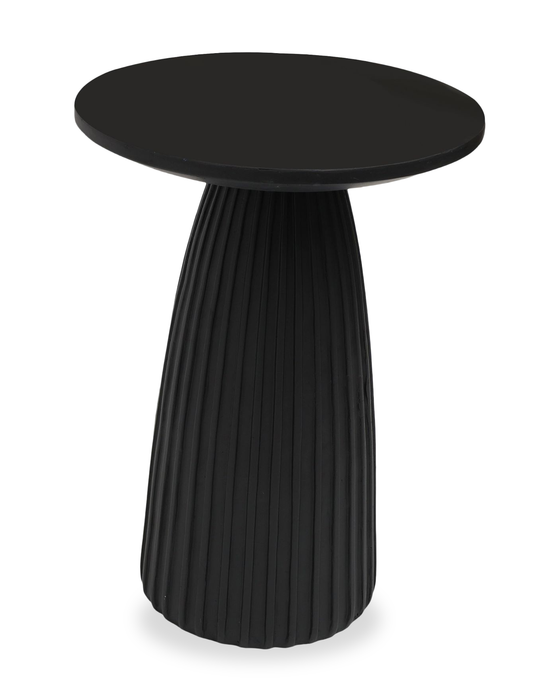 Table de bout moderne Lila de 17,5 po - noir mat