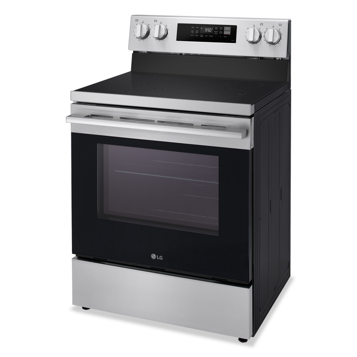 Cuisinière intelligente électrique LG de 6,3 pi3 avec friture à air - acier inoxydable - LREN6321VE