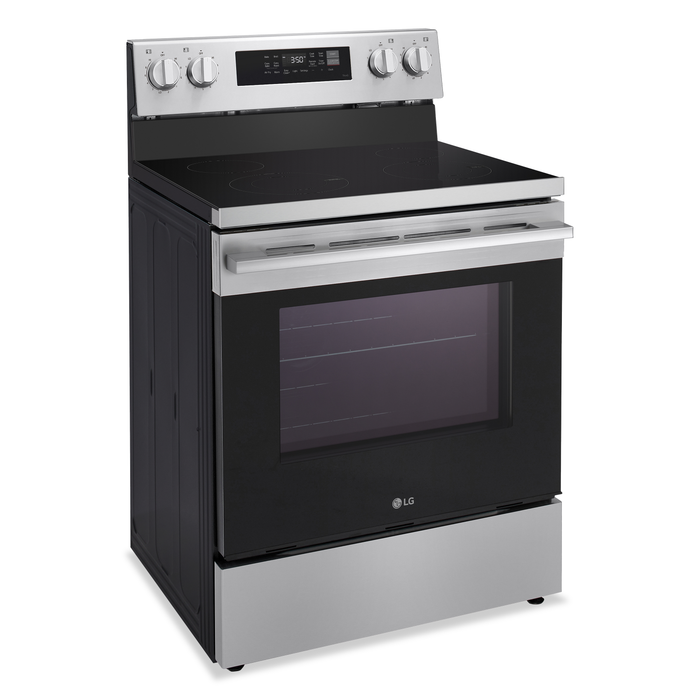 Cuisinière intelligente électrique LG de 6,3 pi3 avec friture à air - acier inoxydable - LREN6321VE
