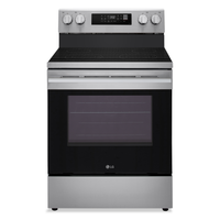 Cuisinière intelligente électrique LG de 6,3 pi3 avec friture à air - acier inoxydable - LREN6321VE