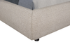Luka Upholstered Platform Bed in Grey Polyester Fabric, Modern - King Size | Lit plateforme rembourré Luka en tissu de polyester gris, moderne – format très grand lit