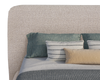 Luka Upholstered Platform Bed in Grey Polyester Fabric, Modern - King Size | Lit plateforme rembourré Luka en tissu de polyester gris, moderne – format très grand lit