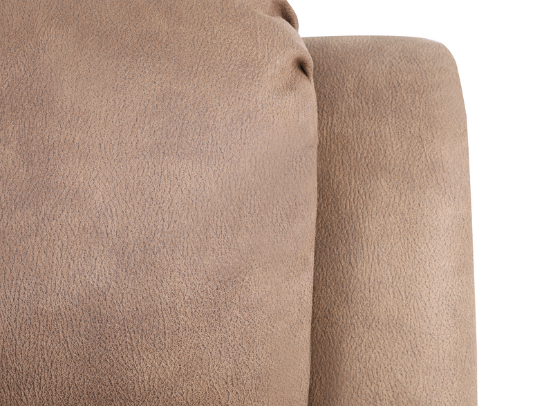 Fauteuil à inclinaison électrique Marcel de 39 po en po en tissu avec port USB – brun chaud
