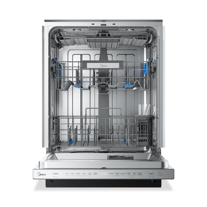 Lave-vaisselle Midea de 24 po avec commandes sur le dessus et STRAWashMC - acier inoxydable - MDT24P6CST