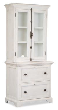 Classeur Milson de 32 po avec portes en verre - albâtre