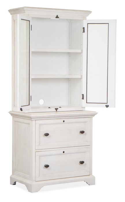 Classeur Milson de 32 po avec portes en verre - albâtre