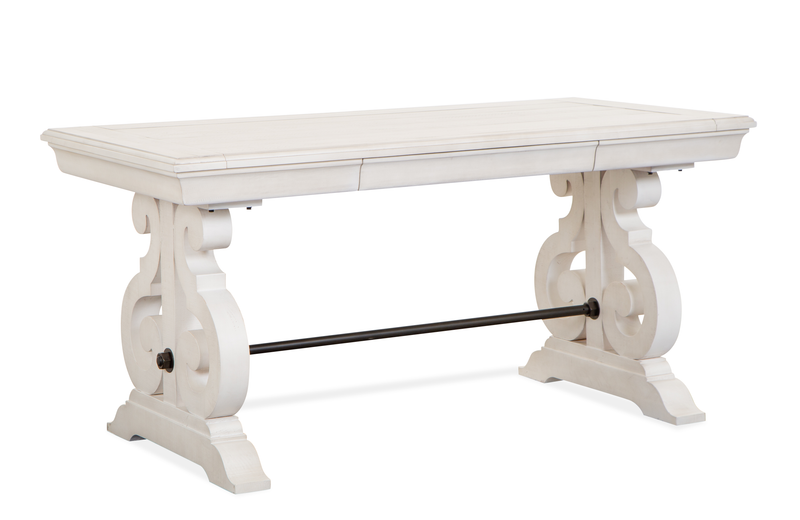 Bureau Milson de 64 po avec rangement - albâtre