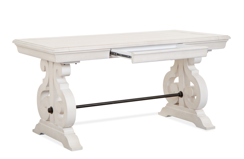 Bureau Milson de 64 po avec rangement - albâtre