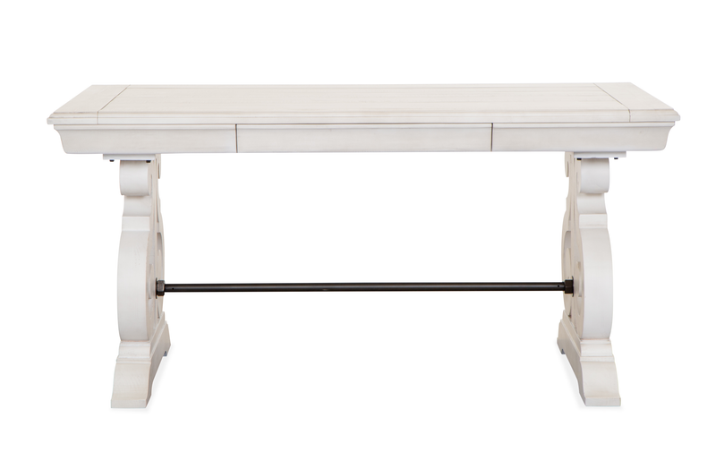 Bureau Milson de 64 po avec rangement - albâtre
