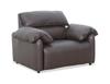 Fauteuil à inclinaison électrique Momento de 54 po en cuir véritable - chocolat