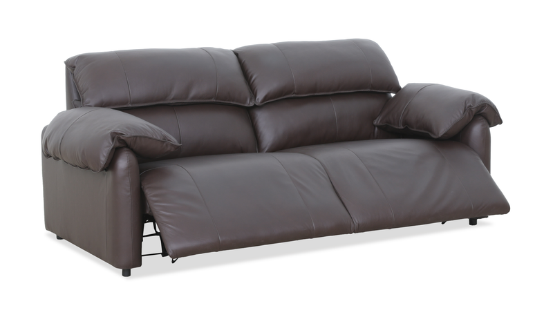 Sofa à inclinaison électrique Momento de 90 po en cuir véritable - chocolat