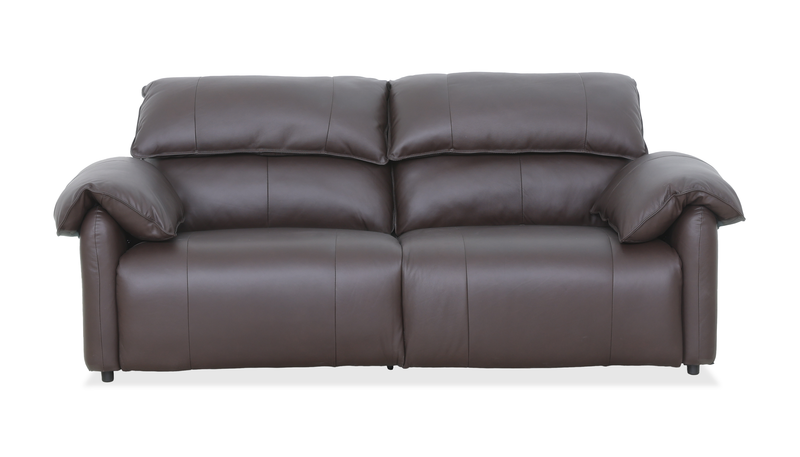 Sofa à inclinaison électrique Momento de 90 po en cuir véritable - chocolat