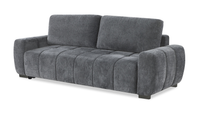 Sofa-lit double Moonlight po en tissu avec coussins de dossier amovibles - minéral