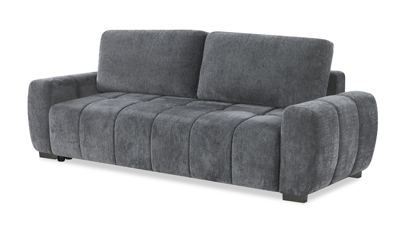 Sofa-lit double Moonlight po en tissu avec coussins de dossier amovibles - minéral  