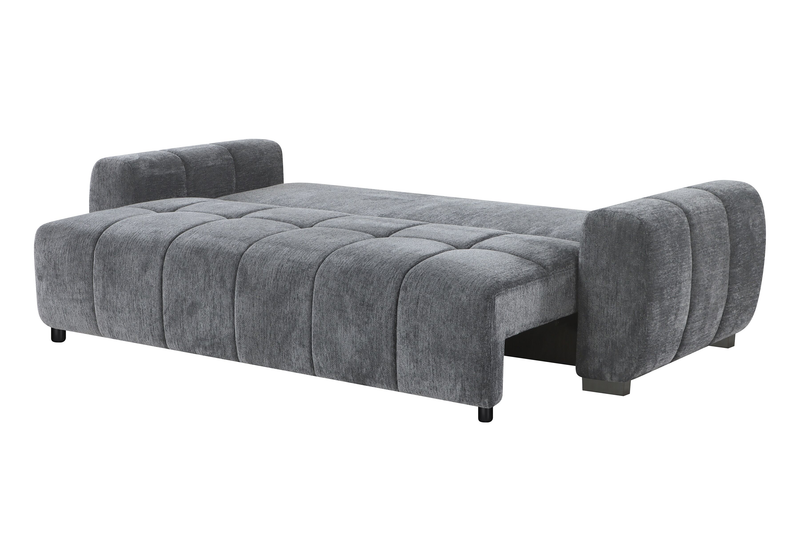 Sofa-lit double Moonlight po en tissu avec coussins de dossier amovibles - minéral  